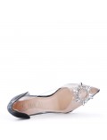 Transparent heel sandal for women