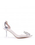 Transparent heel sandal for women