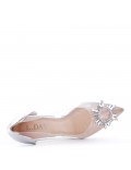 Transparent heel sandal for women