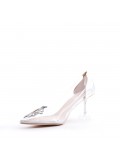 Transparent heel sandal for women