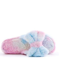 Slipper in mixed materials for women