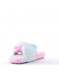 Slipper in mixed materials for women