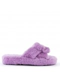 Slipper in mixed materials for women