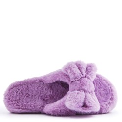 Slipper in mixed materials for women