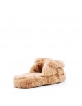 Slipper in mixed materials for women