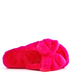 Slipper in mixed materials for women