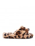 Slipper in mixed materials for women