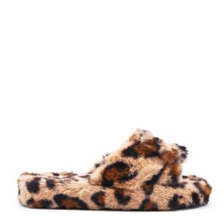 Slipper in mixed materials for women