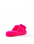 Slipper in mixed materials for women