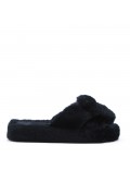 Slipper in mixed materials for women