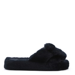 Slipper in mixed materials for women