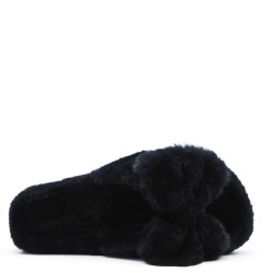 Slipper in mixed materials for women