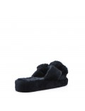 Slipper in mixed materials for women