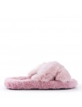 Slipper in mixed materials for women