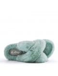 Slipper in mixed materials for women