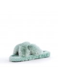 Slipper in mixed materials for women