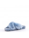 Slipper in mixed materials for women