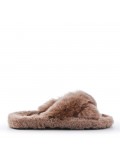 Slipper in mixed materials for women