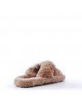 Slipper in mixed materials for women