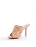 Faux leather heeled sandal