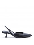 Faux leather heeled sandal