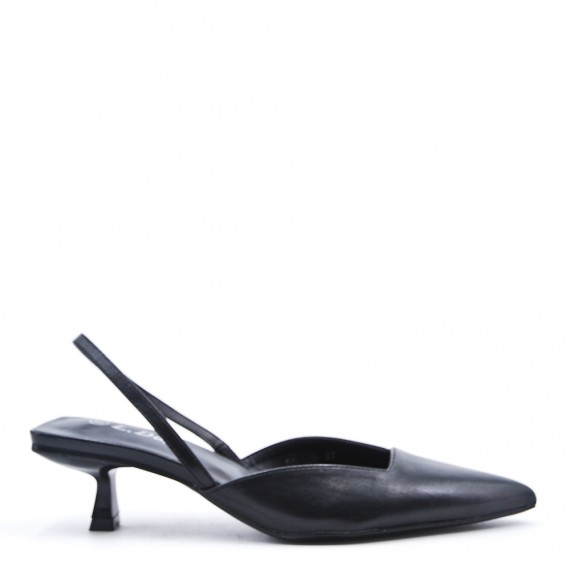 Faux leather heeled sandal