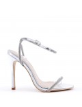 Faux leather heeled sandal