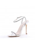 Faux leather heeled sandal