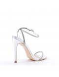 Faux leather heeled sandal