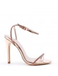 Faux leather heeled sandal