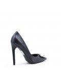 Women's faux leather heeled pumps