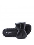 Faux leather slipper