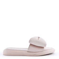 Faux leather slipper