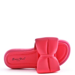 Faux leather slipper