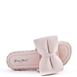 Faux leather slipper