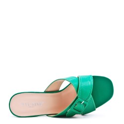 Sandale à talon en simili cuir