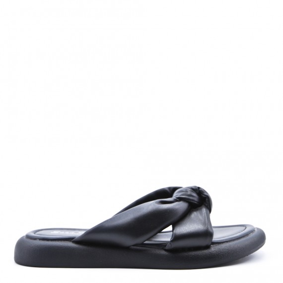 Faux leather slipper