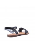 Flat sandals in faux leather for women