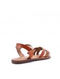 Flat sandals in faux leather for women