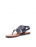 Flat sandals in faux leather for women