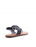 Flat sandals in faux leather for women