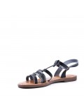 Flat sandals in faux leather for women