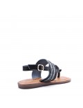 Flat sandals in faux leather for women