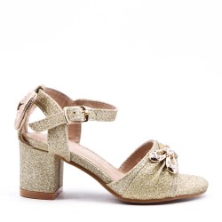 Girl's mixed materials sandal