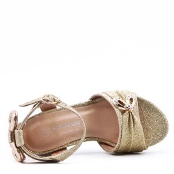 Girl's mixed materials sandal