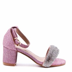 Girl's mixed materials sandal