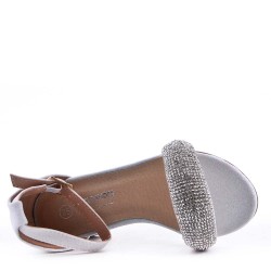 Girl's mixed materials sandal
