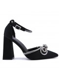 Faux leather heeled sandal