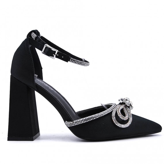 Faux leather heeled sandal