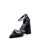 Faux leather heeled sandal